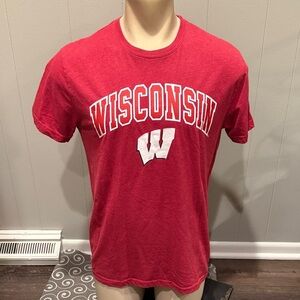 Z E5 University Wisconsin Badgers Red Tee - Short Sleeve Football Basketball